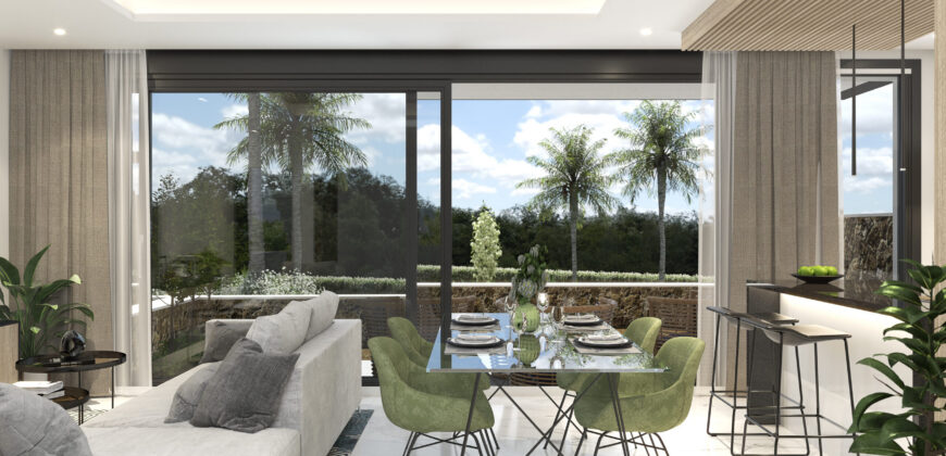 Luxurious bungalows under construction.