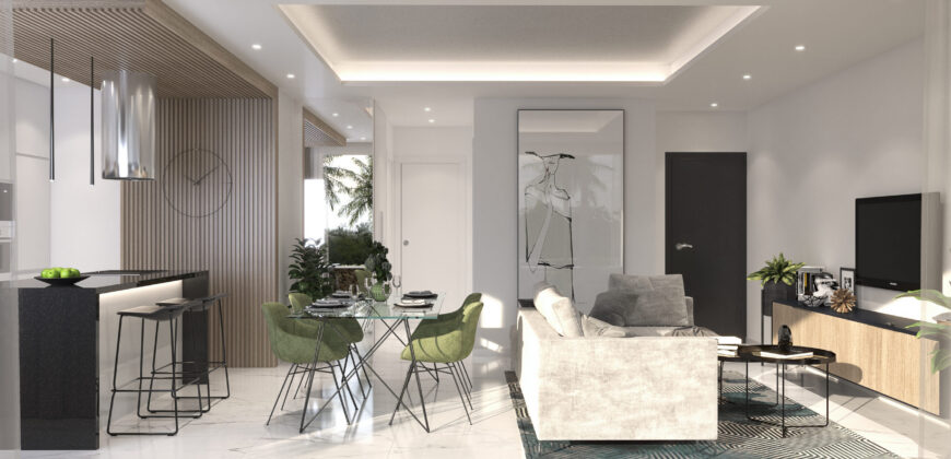 Luxurious bungalows under construction.