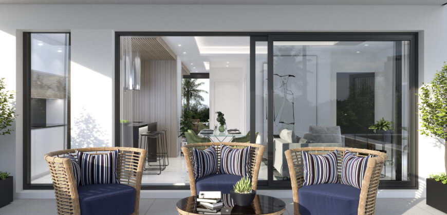 Luxurious bungalows under construction.