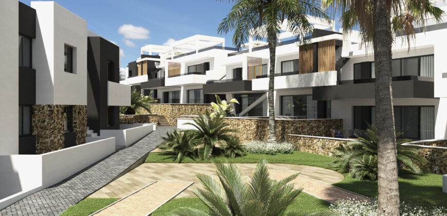 Luxurious bungalows under construction.