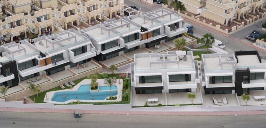 Luxurious bungalows under construction.