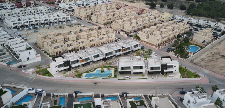 Luxurious bungalows under construction.
